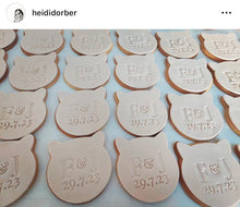 Load image into Gallery viewer, Initials wedding cookie Stamp custom Initals names date
