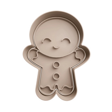 Load image into Gallery viewer, Christmas Gingerbread man cookie cutter boy girl Cookie Cutter Stamp DIY Tools Clay Soap
