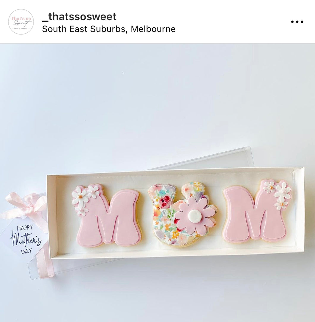 Floral mum cookie debossers mother's day daisy