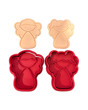 Load image into Gallery viewer, Boy Girl Cute Angel Cookie Cutter Stamp
