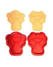 Load image into Gallery viewer, Boy Girl Cute Angel Cookie Cutter Stamp
