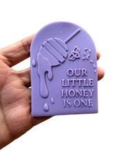 Load image into Gallery viewer, 1st Birthday Honey theme Cookie Cutter Stamp fun to bee one
