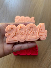 Load and play video in Gallery viewer, Congratulations cookie cutter Class of 2024 cookie debosser raised stamp graduation cap
