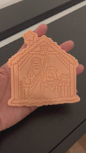 Load and play video in Gallery viewer, Christian Christmas Nativity Scene Cookie Cutter Stamp Merry Christmas Baby Jesus Cross
