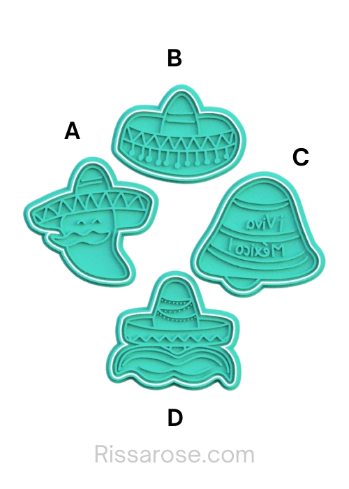 Mexican Hat Cookie Cutter Stamp sombrero