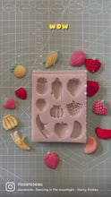 Load and play video in Gallery viewer, Fruit Silicone Mould banana peach pineapple corn Strawberry Cake Mould Fondant Decor Mould
