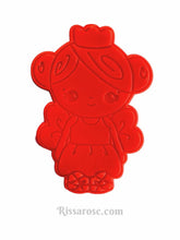 Load image into Gallery viewer, spring garden cookie cutter stamp- dwarf, snail, frog, water well, fairy and mushroom. fairy
