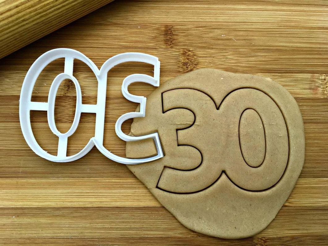 Number Thirty Cookie Cutter