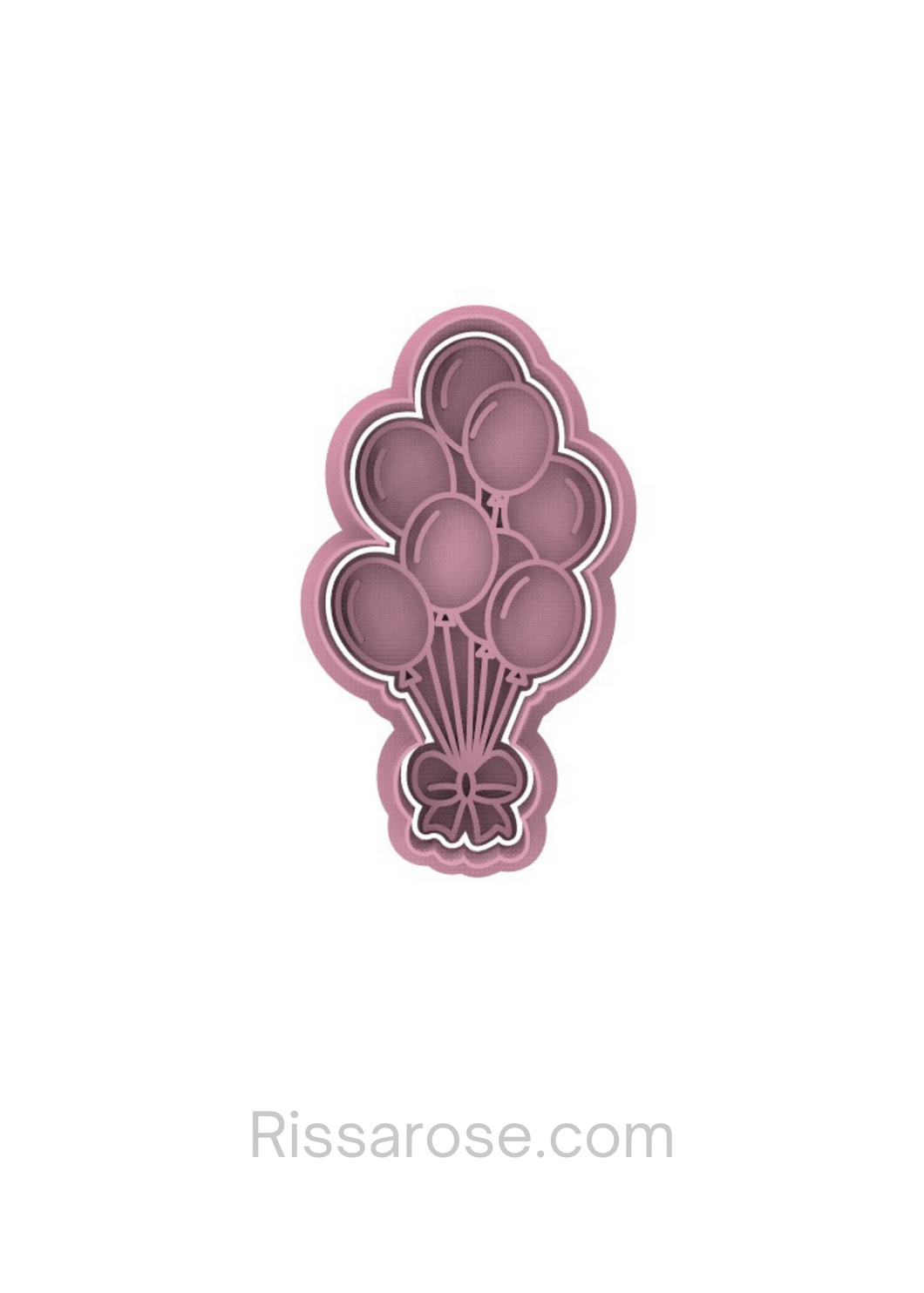 Balloon Bundle Cookie Cutter Stamp bow