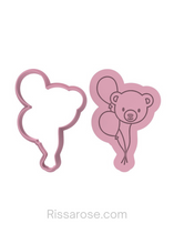 Load image into Gallery viewer, Bear Balloon Cookie Cutter Stamp baby shower birthday
