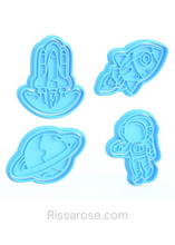 Load image into Gallery viewer, Space Cookie Elements Cutter Stamp Space Rocket Space Ship Planet Astronaut
