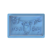 Load image into Gallery viewer, Gender Reveal Babies Cookie Cutter Stamp Boy Girl baby shower
