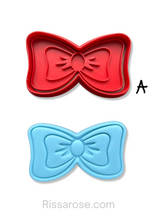 Load image into Gallery viewer, Bow Cookie Cutter Stamp ribbon Emma wiggle yellow bow Style
