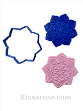 Load image into Gallery viewer, mandala cookie cutter stamp flower lace pattern indian bohemian henna mehndi diwali chakra
