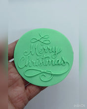 Load and play video in Gallery viewer, Merry Christmas Cookie Debosser popped stamp
