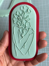 Load and play video in Gallery viewer, Floral lady debosser raised stamp affirmation embrace women&#39;s day galentine&#39;s day
