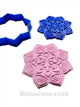Load image into Gallery viewer, mandala cookie cutter stamp flower lace pattern indian bohemian henna mehndi diwali chakra
