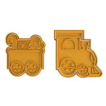 Load image into Gallery viewer, Christmas Cookie Cutter Stamp Fondant Embosser Santa Gingerbread Man Train Gift Bag Father Xmas
