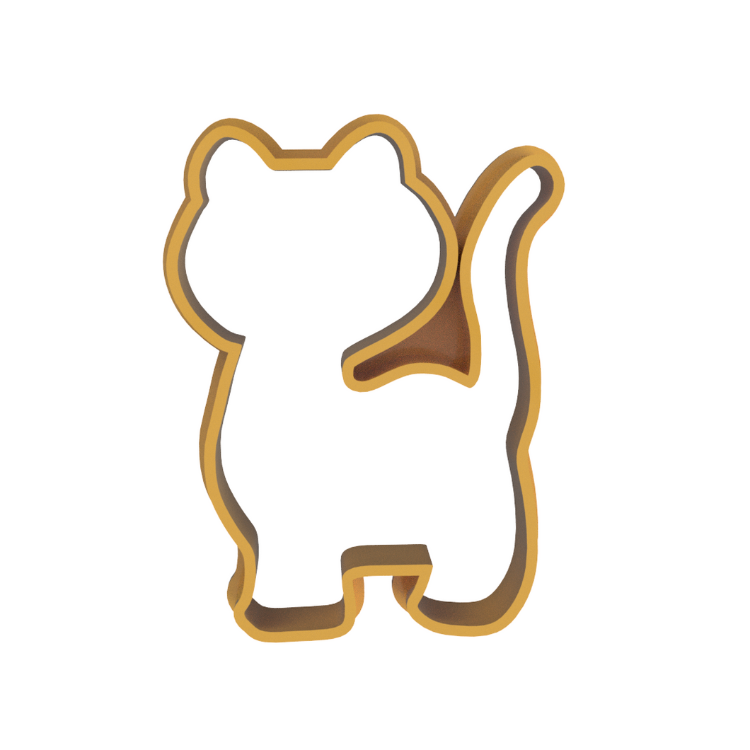 Cat Sihouette Cookie Cutter Stamp