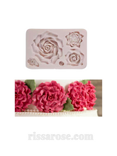 Load image into Gallery viewer, rose peony silicone moulds- wedding floral cakes cupakes cookies
