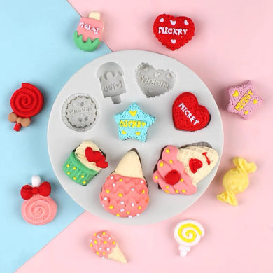 Love Ice Cream Silicone Mould Cake Fondant Sugarcraft Soap Candyland Theme