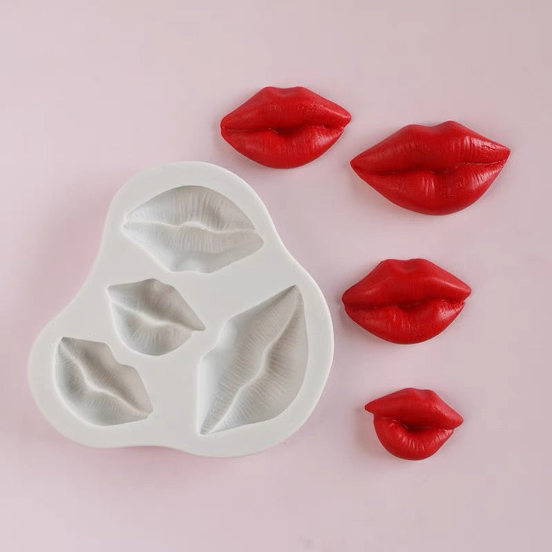 Lips Silicone Mould Cake Fondant Sugarcraft Soap Valentines Theme