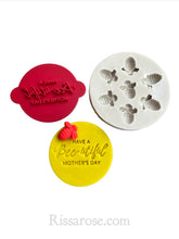 Load image into Gallery viewer, have a bee-utiful mother&#39;s day cookie stamp bee silicone mould
