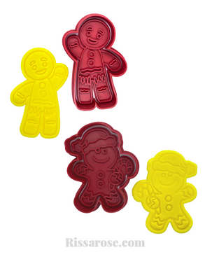 christmas gingerbread man cookie cutter cookie cutter stamp diy tools clay soap both gingerbread men