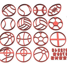 Load image into Gallery viewer, Ball Design Cookie Cutter Stamp soccer football basketball tennis netball volleyball pool ball
