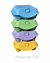 Load image into Gallery viewer, Multi colour egg cartons PYO cookie Easter Cookie Box Craft Material Half dozen
