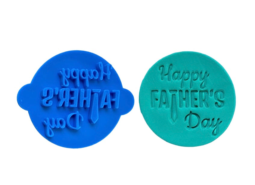 mini father's day cookie stamps - 5cm- best dad, superdad, and happy father's day father's day with a tie