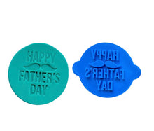 Load image into Gallery viewer, mini father&#39;s day cookie stamps - 5cm- best dad, superdad, and happy father&#39;s day father&#39;s day with a moustache
