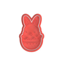 Load image into Gallery viewer, easter rabbit cookie cutter egg hunt chicken egg australia easter cookie cutter rabbit in the basket
