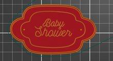 Load image into Gallery viewer, Baby Shower Elements Cookie Cutter Stamp Dummy Feeding Bottle Stork Duck Pin Rainbow Bib
