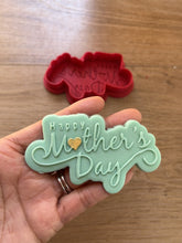 Load and play video in Gallery viewer, Happy mother&#39;s Day cookie cutter debosser heart
