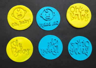 stylish oh baby cookie stamp fondant embosser cake decoration baby shower all 3