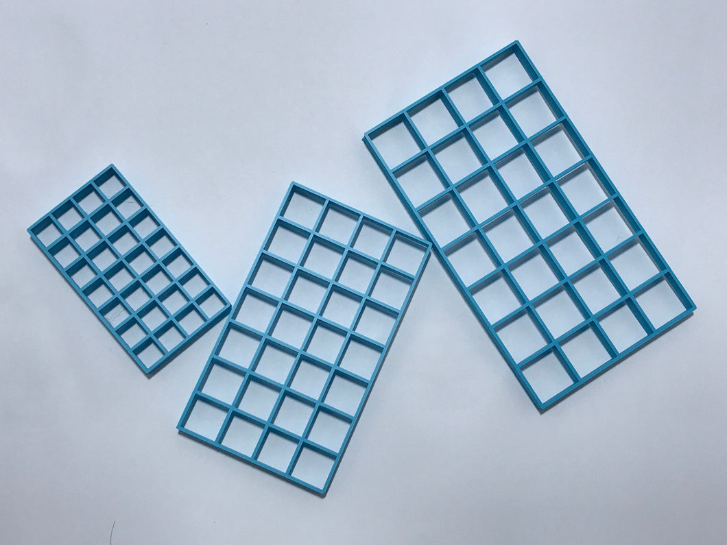 3cm grid cutter multi square sharp edge cookie fondant cutter set minecraft cakes default title