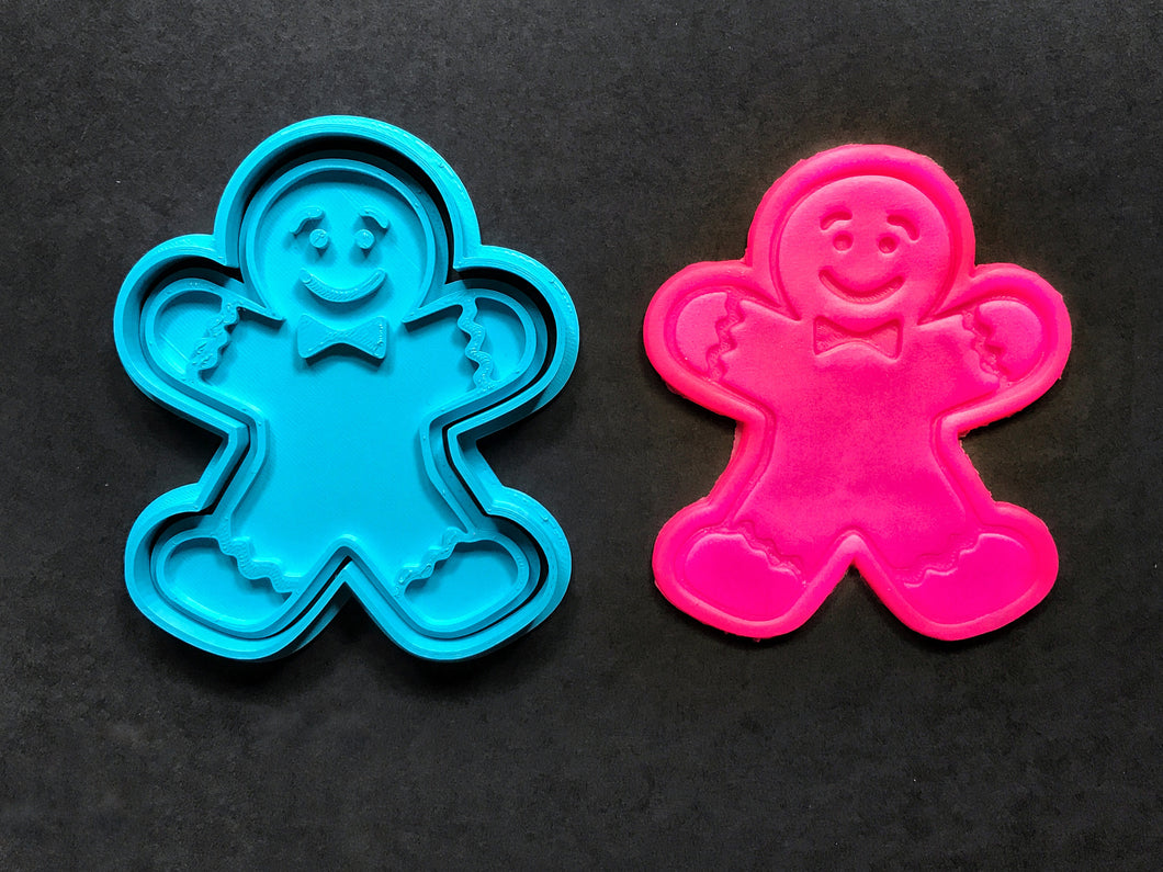 gingerbread man cookie cutter stamp personiszed space xmas deep cutter diy tools clay soap