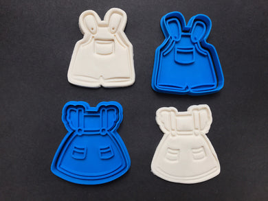 baby boy baby girl clothes cookie cutters and stamps set both