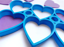 Load image into Gallery viewer, heart multi cookie cutter sharp edge fondant cutter 5cm 6cm 7cm valentine&#39;s day cookies bake tool
