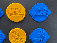 Load image into Gallery viewer, cookie stamps package - congrats happy birthday oh baby thank you *easy lifting ears*
