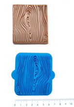 Load image into Gallery viewer, wooden texture cookie stamp woodgrain clay stamp wood pattern fondant embosser wide pattern

