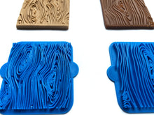 Load image into Gallery viewer, wooden texture cookie stamp woodgrain clay stamp wood pattern fondant embosser
