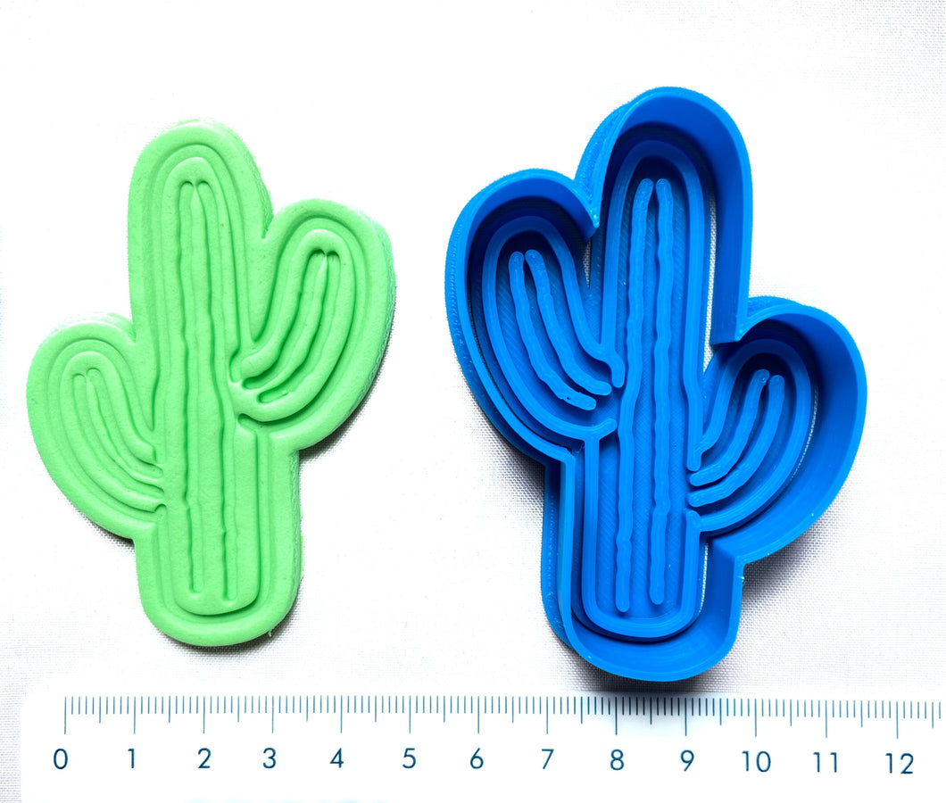 cactus cookie cutter embosser succulent in the pot - mexician theme cactus