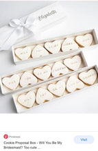 Load image into Gallery viewer, proposal cookie stamp - will you be my flower girl or add your own words
