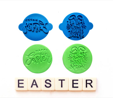 funny happy easter stamp cookie fondant clay tools - you are some bunny special both stamps