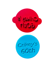 Load image into Gallery viewer, Custom birthday Stamp 18th 21st 30th 40th 50th Mens Birthday personalised Cookie Fondant
