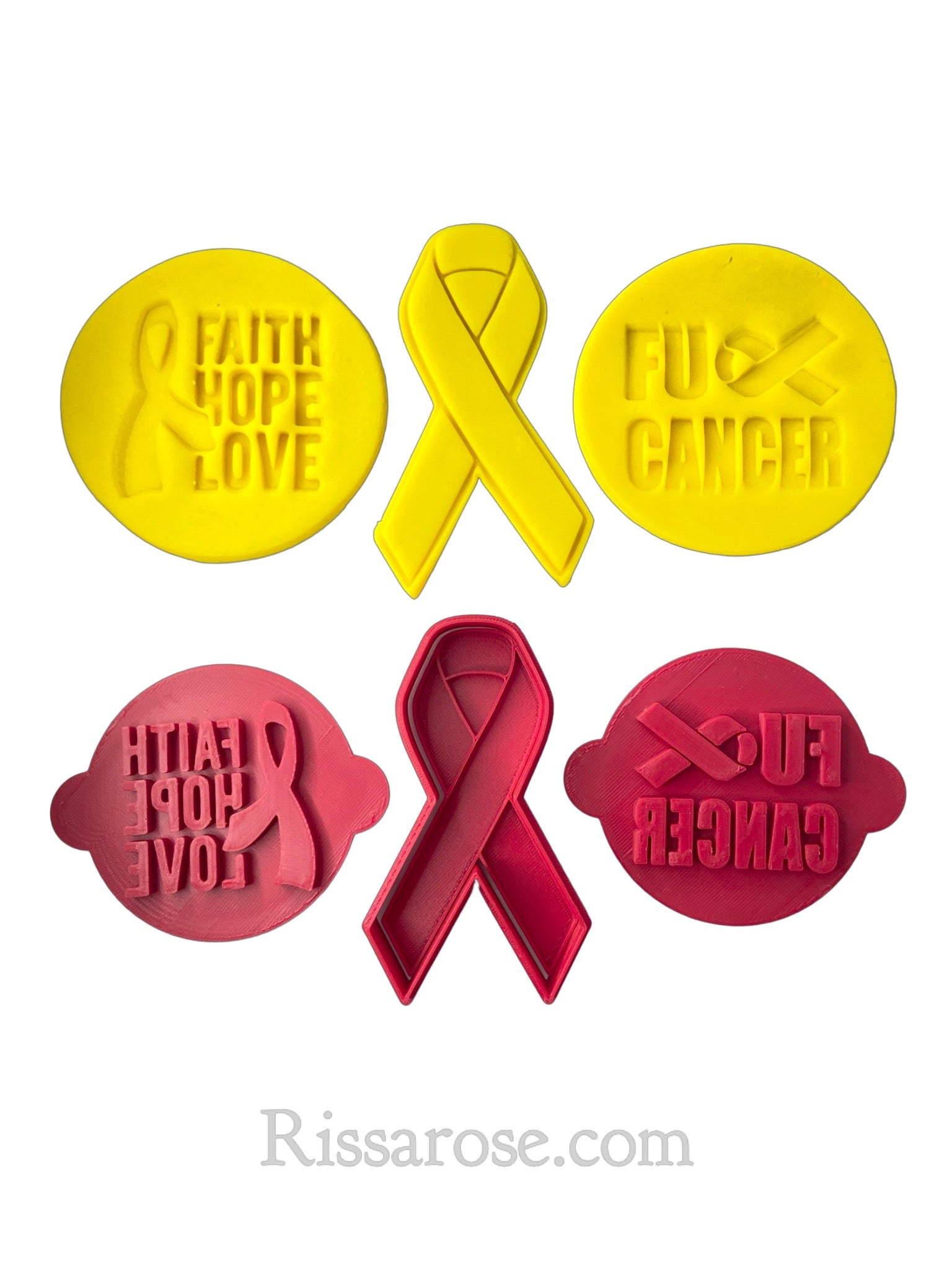 Breast cancer cutter and cancer ribbon flight – rissarosecookiecutter