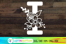 Load image into Gallery viewer, floral alphabet cookie debossers mother&#39;s day letter

