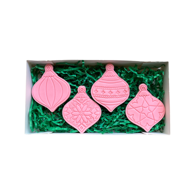 Christmas Bells Cookie Cutter Stamp baubles Star Poinsettia Floral Bell